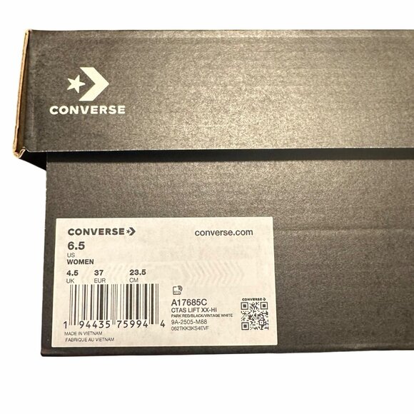 ❤️Converse Chuck Taylor Lift XXHi Platform Plaid 6.5 Women's Boots Black A17685C - Picture 8 of 9